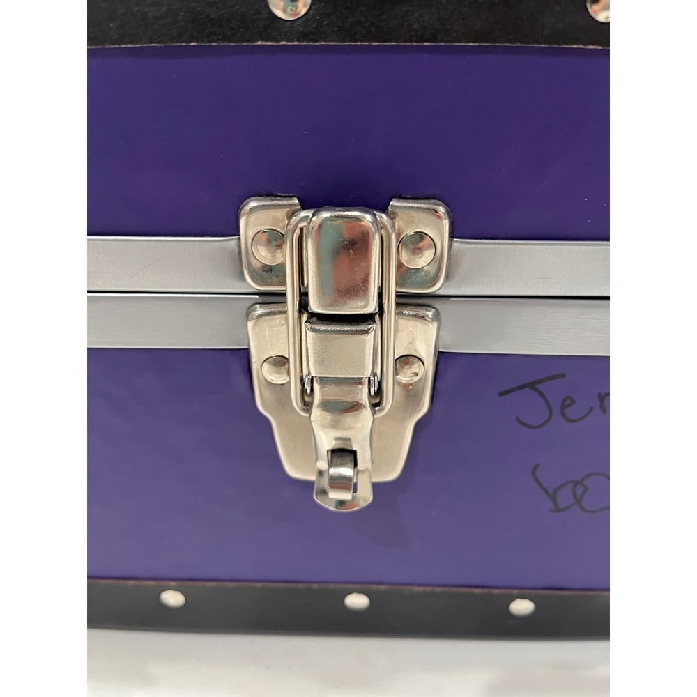 Mini Bunk Trunk camp lock box Purple Storage Box Organizer Keepsake 14 x 8 x 8 - Picture 6 of 12